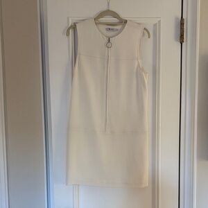 T Alexander Wang size M silky looking Sleeveless White Dress with Ring Detail